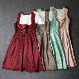 1122 外贸德国原单超好做工立裁大裙摆北欧阿尔卑斯风礼服连衣裙