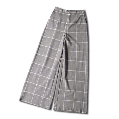 9408-好面料好做工 阔腿裤 外贸法国原单超大码垂顺长裤 腰76-104