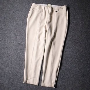 显瘦休闲裤 3968 松紧腰小脚修身 秋冬麂皮绒外贸德国原单大码 柔软