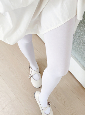 纯白色丝袜JA带脚型薄微透纯欲性感白丝梦幻日系连裤袜天鹅绒袜子