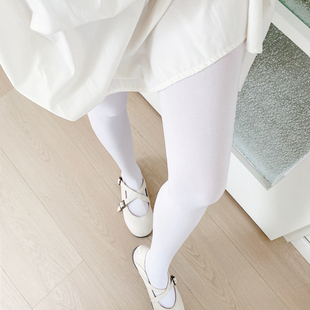 纯白色丝袜JA带脚型薄微透纯欲性感白丝梦幻日系连裤袜天鹅绒袜子