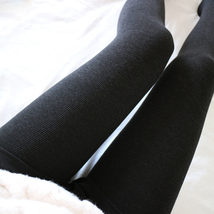 JA加绒连裤袜900D保暖黑色竖条纹金棉哑光显瘦秋冬薄绒打底袜子女