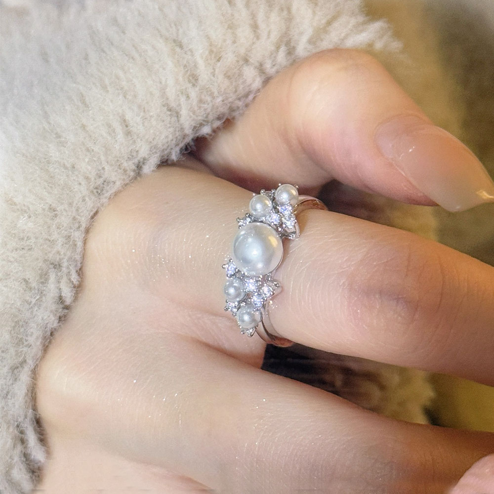 S925纯银戒指空托多珠版银饰托