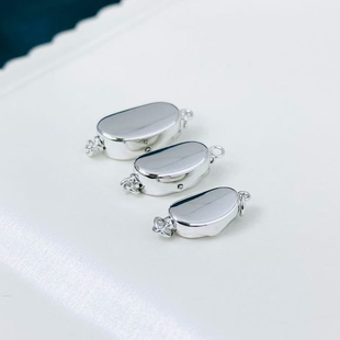 DIY珍珠配件 PT950 铂金 插棒扣 锁骨项链扣 手链 手工串珠扣女