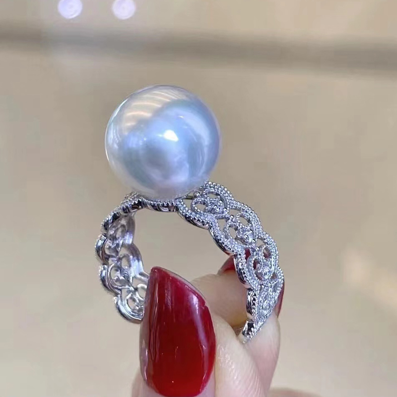 阿飞珍珠配件纯银戒指工厂直销