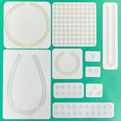 黏珠板 耳钉配对板 手链项链排版 亚克力珍珠展示板 板 单孔巴洛克