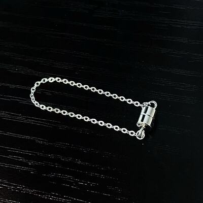 S925纯银单排珍珠项链扣头配件