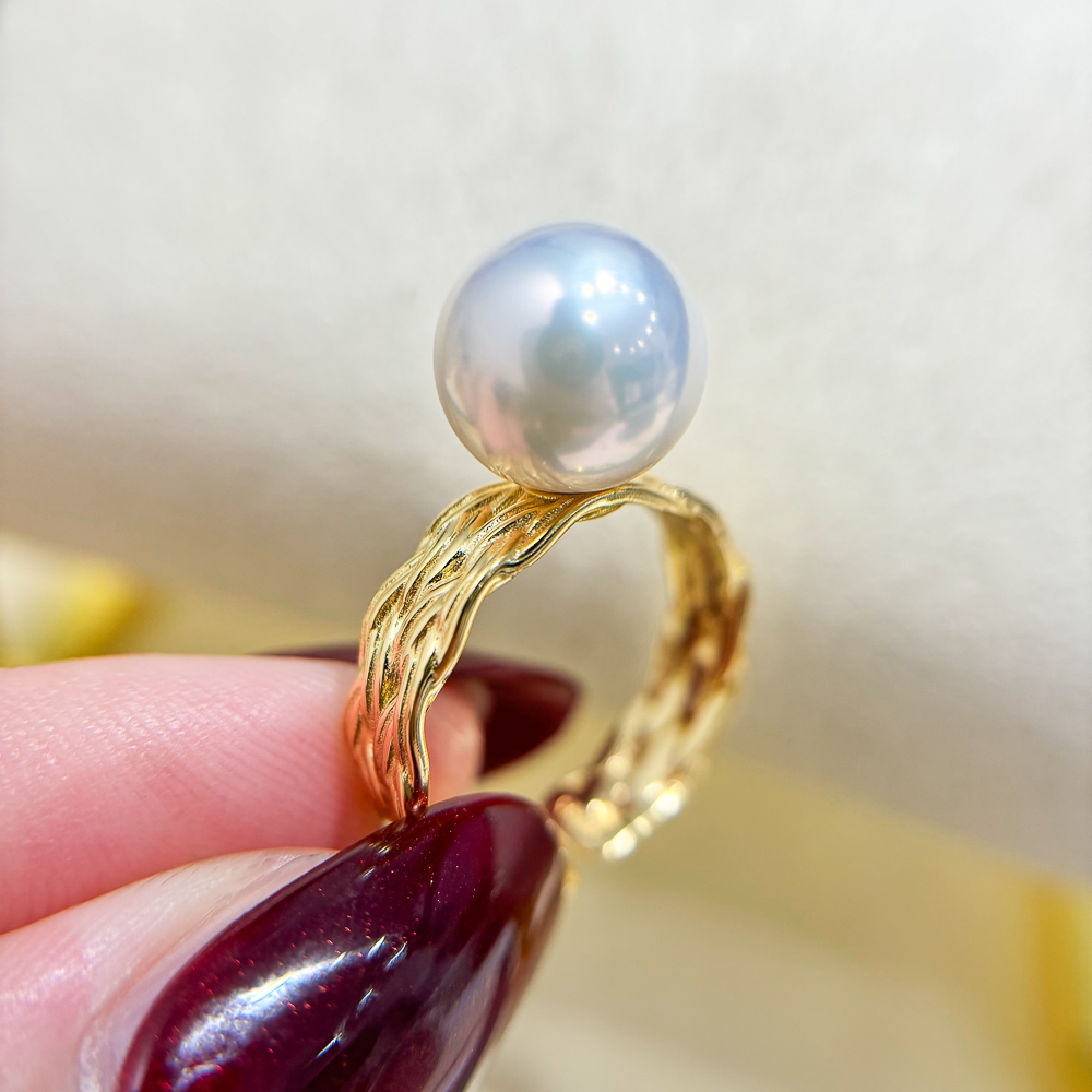 阿飞珍珠配件纯银戒指工厂直销