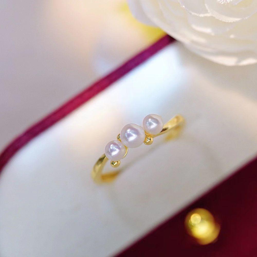 阿飞珍珠配件纯银戒指工厂直销