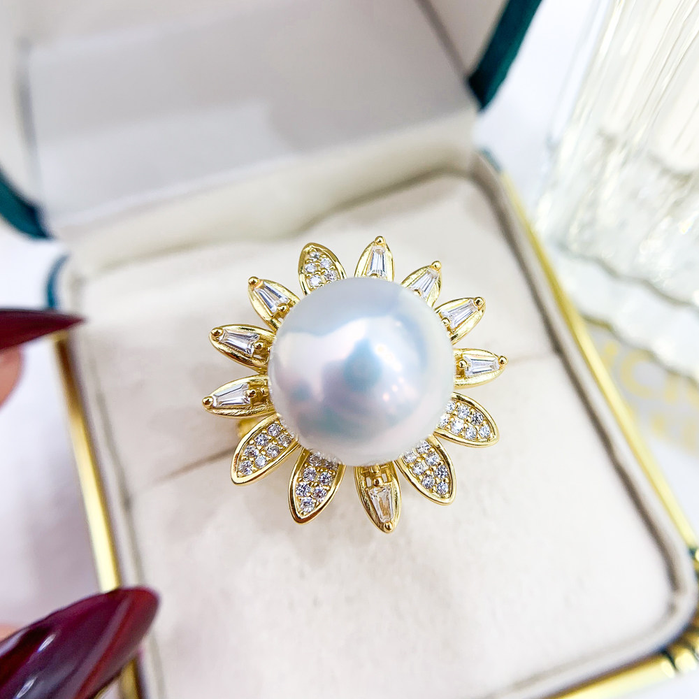 阿飞珍珠配件纯银戒指工厂直销