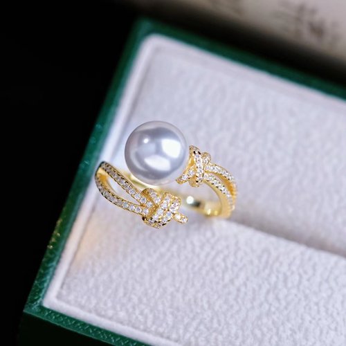 阿飞珍珠配件纯银戒指工厂直销