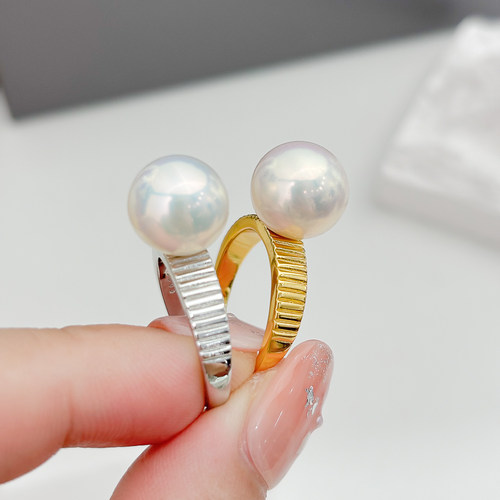 阿飞珍珠配件纯银戒指工厂直销