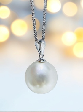 DIY珍珠配件 PT950铂金吊坠空托 爆款瓜子头项链坠托 配9-15mm圆