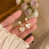 S925 纯银耳钉空托 金色银色银饰耳环女 DIY珍珠配件 配7 9mm圆扁