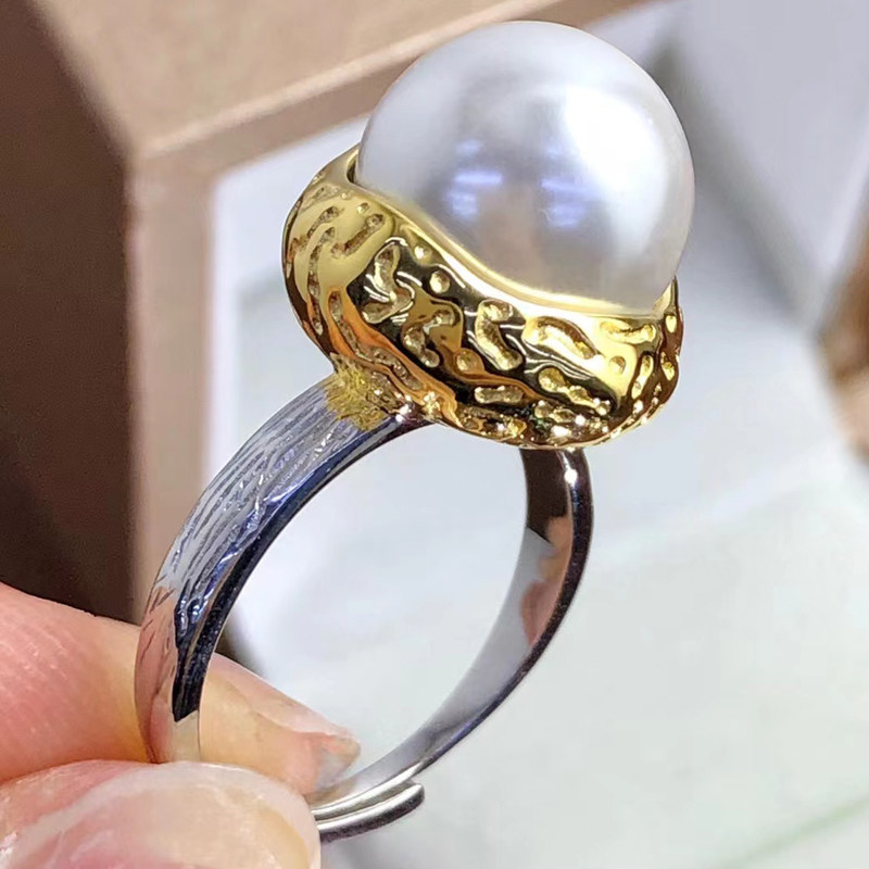 阿飞珍珠配件纯银戒指工厂直销