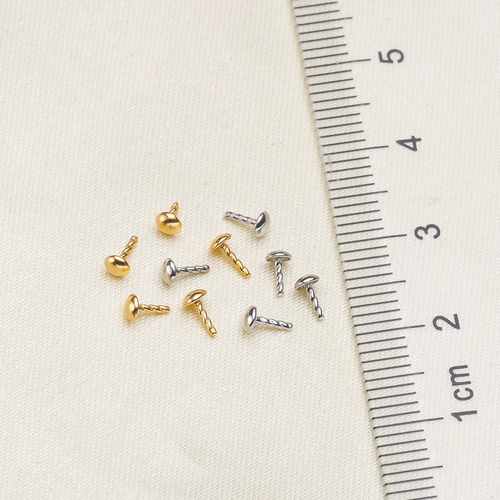 DIY аксессуары S925 Серебряная серебряная серебряная серебристая белая T -обработка иглы T -тип заблокированные поры