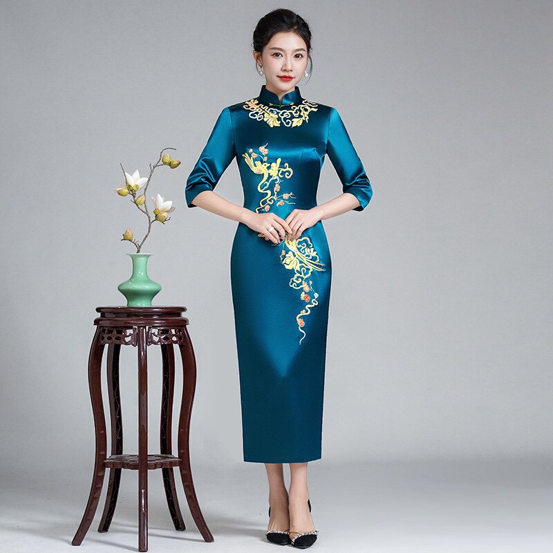 喜婆婆婚礼服装丈母娘婚礼衣服旗袍妈妈装婚宴新高贵奢华婚庆礼服