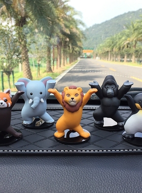 日本Qualia第5弹举笔神器妖娆动物笔架狮子猩猩大象汽车车载摆件