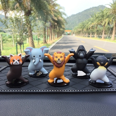 qualia妖娆动物猩猩大象汽车摆件