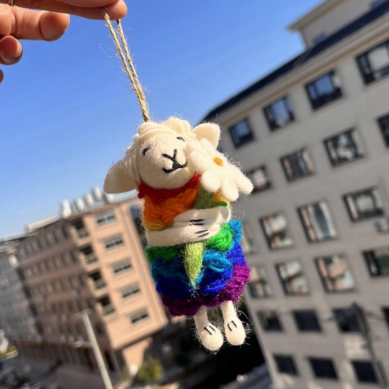 尼泊尔手工羊毛毡可爱彩色小羊包包挂件可爱立体玩偶卡通钥匙扣,服饰配件/皮带/帽子/围巾,包挂件,淘宝优惠券,粉丝福利购,淘宝优惠卷