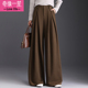 拖地长裤 时尚 毛呢宽松甩裤 垂感裙裤 简约大脚阔腿裤 女秋冬2025新款