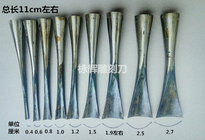 2号刀东阳雕刻刀雕花刀　弧形凿子根雕刀　无刀柄没磨打坯深圆刀