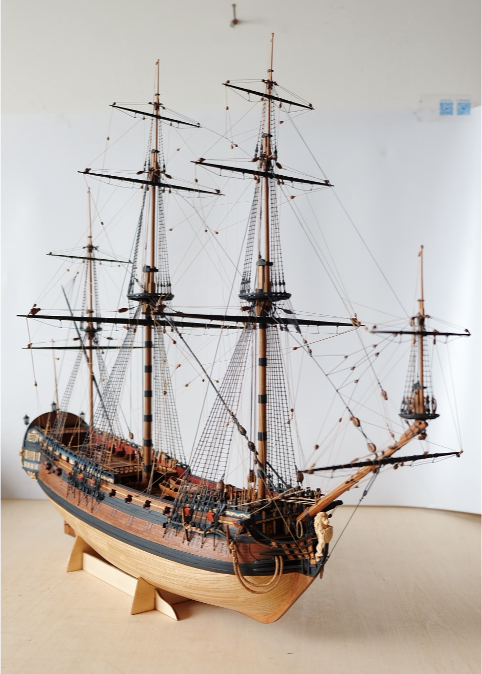 1:96 ingermanland 1715 彼得大帝旗舰 木制帆船模型套件世铖出品