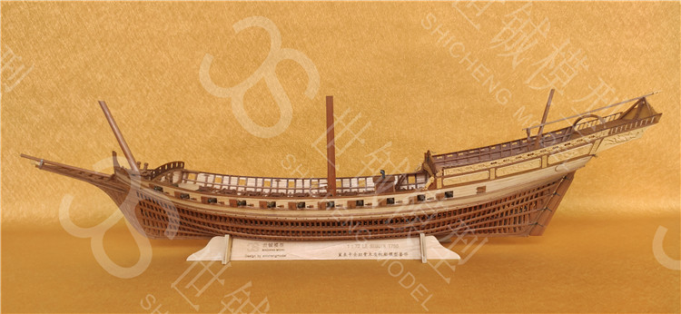 1:72 le requin 1750鲨鱼号全肋骨木制帆船模型套件世铖模型出品