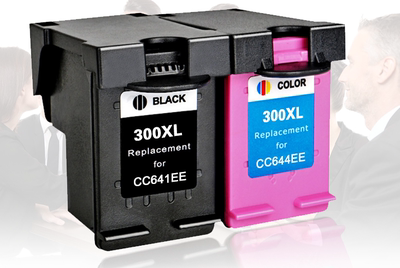 华睿适用惠普HP300XL墨盒黑彩大容量CC640E墨盒D2560 F4280 C4680