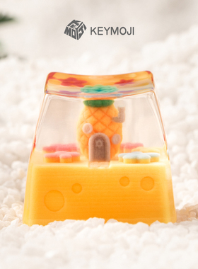 【ZD】KEYMOJI海绵宝宝菠萝屋比奇堡主题Wooting磁轴个性树脂键帽