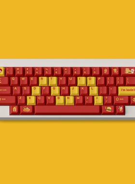 【ZD】FBB 麦门 PBT 五面热升华原创键帽 客制化机械键盘大红色