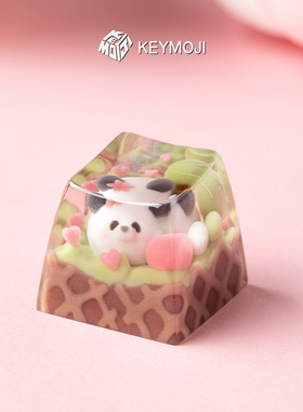 【ZD】KEYMOJI动物冰淇淋卡皮巴拉熊猫主题Wooting磁轴个性键帽