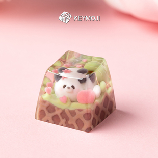 【ZD】KEYMOJI动物冰淇淋卡皮巴拉熊猫主题Wooting磁轴个性键帽