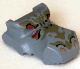 LEGO30459pb02乐高零件老款恐龙配件头沙蓝2手塑料拼装积木玩具罕