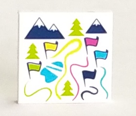 LEGO 3068bpb1112乐高零件带图案光片滑雪旗山树塑料拼装积木玩具