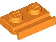 LEGO乐高32028零件1x2单侧带滑槽轨道板多色塑料拼装积木玩具男孩