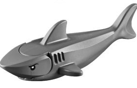 LEGO乐高14518c01pb01零件动物7609灰色小鲨鱼塑料拼装积木玩具新