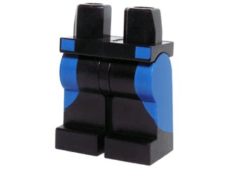 乐高LEGO 970c00pb0473 零件黑蓝色人仔腿部塑料拼装积木玩具全新