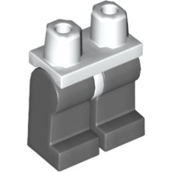 LEGO970c85乐高人仔配件腿莱白色深灰色塑料拼装玩具儿童益智全新