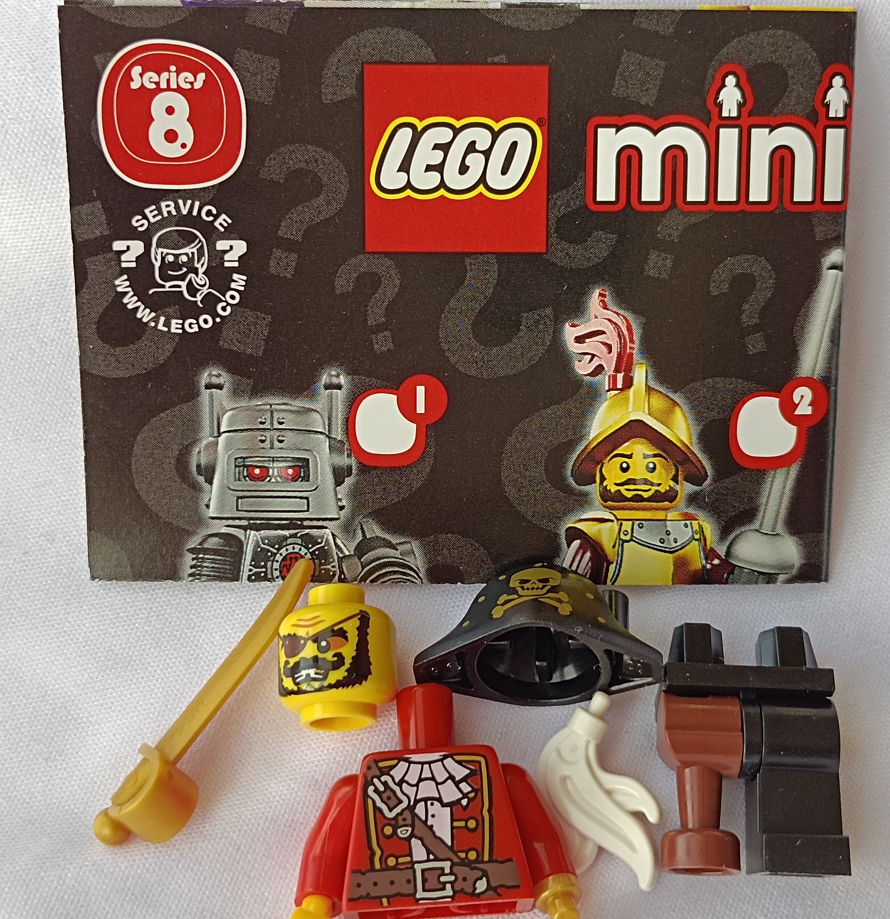 lego乐高8833人仔抽抽乐第八季海盗全新开封塑料拼装积木玩具益智