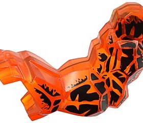 LEGO85054c01pb01乐高零件大人仔臂塑料拼插积木玩具男孩透明橙色