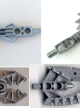 LEGO乐高44819 44817 48253生化战士武器珠光浅灰银塑料拼装积木