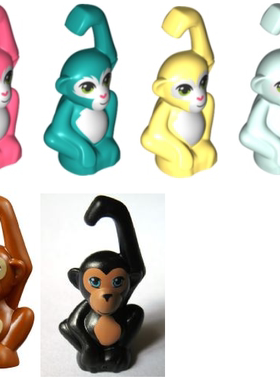 LEGO乐高14736pb01零件动物猩猩猴子塑料拼装积木新