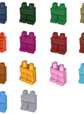 LEGO乐高970c00零件人仔腿纯色多种颜色塑料拼插积木玩具益智旅行
