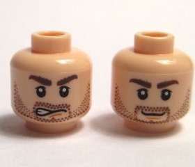 LEGO乐高 3626bpb0417零件肉色表情头双面塑料拼装积木玩具益智新