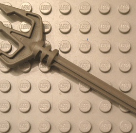 乐高零件LEGO 40339生化战士深灰色武器叉塑料拼装积木玩具益智男