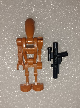 LEGO乐高sw467人仔星战战斗机器人深橙色鸭嘴兵75019塑料拼装积木