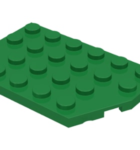 LEGO 乐高32059零件配件 4x6切角楔形板绿色塑料积木拼装全新男孩
