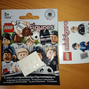 LEGO乐高71014人仔抽抽乐德国足球队开封确认2号穆斯塔菲新现货玩