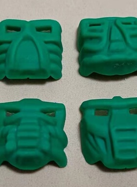 乐高LEGO42042生化零件配件Krana面具绿色罕有塑料拼装积木玩具新